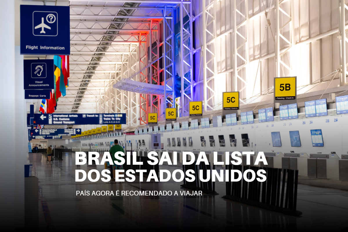 Brasil sai da lista dos EUA de país não recomendado a viajar por COVID-19