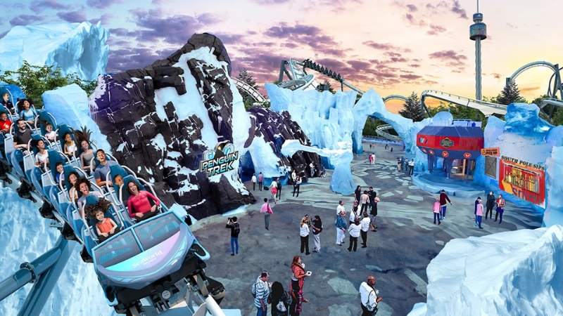 Penguin Trek: Conheça a nova Montanha-Russa do SeaWorld que leva você à Antártida!