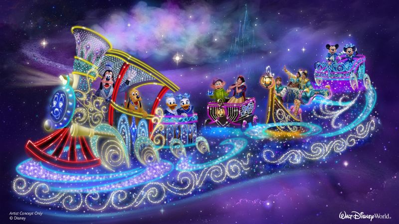 Disney Starlight estreia em julho no Magic Kingdom com espetáculo noturno repleto de magia, nostalgia e inovação