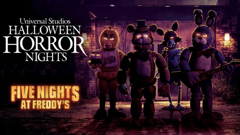 Universal anuncia Five Nights at Freddy’s e WWE no Halloween Horror Nights 2025