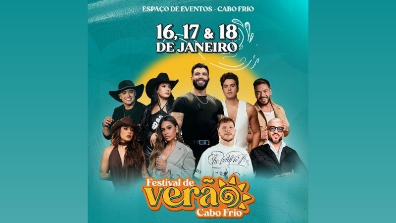 Festival de Verão Cabo Frio 2026: três dias de música e energia boa na Região dos Lagos!