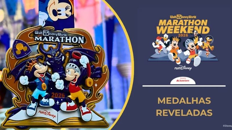 runDisney Revela as Medalhas Oficiais da Maratona Disney 2026