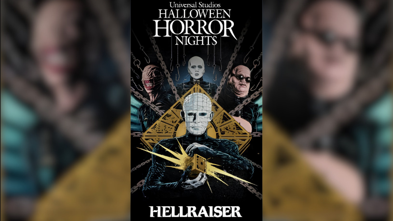 Hellraiser na Universal Halloween Horror Nights 2026 com nova casa assombrada inspirada na trilogia original